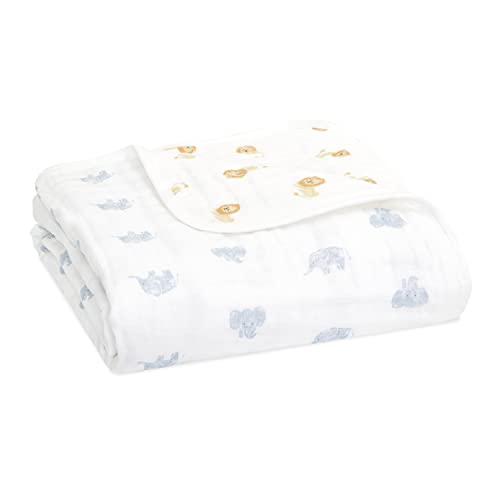 aden + anais (エイデンアンドアネイ) 日本正規品 animal kingdom-hello elephants ADBO10003 120 x 120cm オーガニック コットン ドリーム ブランケット 1枚 ベビーブランケット ガーゼケ aden + anais (エイデンアンドアネイ) 日本正規品 animal kingdom-hello elephants ADBO10003 120 x 120cm オーガニック コットン ドリーム ブランケット 1枚 ベビーブランケット ガーゼケ