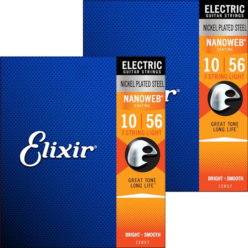 特殊:B006O5IO76コード:4534853912792ブランド:ELIXIR(エリクサー)規格：#12057 2pack商品カラー: 2セットサイズ情報:7弦 Light .010-.056この商品についてエリクサー弦は特殊で高度なポリマーコーティング技術によって、弦を汗や体の油分、汚れから守り、腐食を防止します。エリクサー弦「2セット」がまとめられたお得なパック。超極薄ナノウェブコーティングは、コーティング無しの弦の様なブライトで迫力のあるサウンド。程良く押さえられたフィンガーノイズが特長。ライトゲージ 7弦 (.010 .013 .017 .026 .036 .046 .056)こちらの商品は日本国内代理店商品となります。並行輸入品に関しては、代理店保証を受けることが出来ませんのでお気を付け下さい。› もっと見るブランドELIXIR(エリクサー)色2セット楽器エレキギターこの商品についてエリクサー弦は特殊で高度なポリマーコーティング技術によって、弦を汗や体の油分、汚れから守り、腐食を防止します。エリクサー弦「2セット」がまとめられたお得なパック。超極薄ナノウェブコーティングは、コーティング無しの弦の様なブライトで迫力のあるサウンド。程良く押さえられたフィンガーノイズが特長。ライトゲージ 7弦 (.010 .013 .017 .026 .036 .046 .056)こちらの商品は日本国内代理店商品となります。並行輸入品に関しては、代理店保証を受けることが出来ませんのでお気を付け下さい。› もっと見る発送サイズ: 高さ3.9、幅10.6、奥行き12.2発送重量:104.3商品紹介特殊で高度なポリマー技術によって、巻き弦を汗や体の油分、汚れから守り、腐食を防止することで、張り替え当時の高音質をコーティングの無い普通の弦より3~5倍も長持ちさせる革新的な弦。1997年の発売以来、世界中で数多くのプロ、アマチュアのミュージシャンから絶賛されています。 コーティッドワウンド弦エリクサーコーティッドワウンド弦には2種類のコーティングがあります。どちらも同じ様に長寿命ですが、音質と感触に違いがあります。 超極薄ナノウェブコーティングを施したエリクサーは コーティング無しの弦の様なブライトで迫力のあるサウンド。 程良く押さえられたフィンガーノイズ。 オリジナルのポリウェブコーティングを施したエリクサーは 上品でバランスの良い落ち着いたサウンド。 耳障りなフィンガーノイズが極めて小さく押さえられたスムーズな弾き心地。 Anti-Rust(アンチ ラスト=サビ防止)プレーン弦新開発の特殊な耐腐蝕加工を施したプレーン弦は、音質は変えずにサビや腐蝕を抑え、従来のプレーン弦と比較して寿命を3~5倍も延ばすことに成功しました。この画期的な加工技術によってプレーン弦とコーティッドワウンド弦との寿命のバランスも良くなり、弦張り替え時のフレッシュな感触やトーンがこれまで以上に長続きします。ライトゲージ 7弦 (.010 .013 .017 .026 .036 .046 .056)こちらの商品は日本国内代理店商品となります。並行輸入品に関しては、代理店保証を受けることが出来ませんのでお気を付け下さい。ご注意 免責 お読みください参考価格として表示しているのは商品発売時点でのメーカーの想定した価格です。メーカーによる説明About Elixir StringsエリクサーストリングスとはW. L. Gore & Associates Inc.が持つ高い技術力により、弦の音の寿命を極限まで延ばすことに成功した唯一のギター弦です。巻き弦は、卓越したポリマーコーティング技術によって弦全体をすっぽりと覆っています。このコーティングが、巻き線の隙間に汗や身体の油分、汚れが蓄積するのを防ぎ、音の明るさを失わせる腐食(サビ、変色など)から弦を守ります。プレーン弦には、特殊な耐腐食加工を施すことで、サビを抑え、音質や感触を維持しています。この独自の方法により、弦を張り替えた当初の明るい音質を、通常の弦とは比較にならないほど長持ちさせることに成功しました。高音質 長寿命を実現した革新的なコーティング弦です。エリクサーのコーティング技術エリクサーは、非常に高度な技術で巻き弦をすっぽりとコーティングしています。巻き線だけをコーティングしてある弦とは異なり、巻き線間の谷間である「Critical Zone of Tone 音の危険地帯 」に汗や油分、汚れが侵入するのを完全に防ぎます。この巻き線の隙間への汚れの侵入を防ぐことにより、高音質 長寿命を実現しています。コーティングは高い耐久性を持ちながら、極めて薄く柔軟であり、また、巻き線の山から山を覆っているだけなので、「音の危険地帯」の空間はしっかり確保しつつ、弦の振動を阻害することはありません。このことから、巻き弦は生き生きと振動し、ブライトな音を奏で続けます。Anti-Rust (アンチ ラスト) プレーン弦プレーン弦の寿命を延ばすために開発された特殊な耐腐食加工を施したプレーン弦です。「Anti-Rust」とは「サビない」という意味です。従来のプレーン弦は、使用しているとすぐに黒ずみが生じ、高音の伸びがなくなります。次第に手触りが悪くなり、最後には完全に錆びてしまいます。Anti-Rustプレーン弦は、音質やテンションなどは従来のプレーン弦と変わらず、張り替え当初のフレッシュな感触やトーンが長期間にわたって持続します。Electric Guitar発売以来、世界中のギタリストから高く評価され、ロック、ジャズ、フュージョンなどあらゆるジャンルの音楽に対応できるエレキギター弦。プロミュージシャンからの支持率も高く、音質の劣化がないエリクサーは長時間の耐久性が求められるライブやレコーディングでも圧倒的な力を発揮します。従来製品の POLYWEB 、 NANOWEB に、新たに OPTIWEB コーティングが加わり、音色や演奏性で使いわけることができます。POLYWEBNANOWEBOPTIWEB音色暖かみのある音色くっきりとした音色クリスピーサウンド弾き心地極めて滑らかな弾き心地滑らかな弾き心地自然な弾き心地詳細厚めのPOLYWEBコーティングを採用したエレキギター弦。NANOWEBよりも更に指触りが柔らかく、極めて滑らかなフィンガリングとマイルドなトーンが得られます。エリクサーエレキギター弦の定番「NANOWEBコーティング」。極薄コーティングによりスタイルや奏法を選ばず、滑らかな表面感はより早く、より正確な運指を約束します。全ての音域で長寿命を実現した万能な弦です。従来のエリクサーストリングスが提供する高音質 長寿命はそのままに、張り替え直後のノンコーティング弦のようなクリスピーサウンドと自然な感触を味わうことができる、これまでになかったコーティング弦です。布袋寅泰強さ、速さ、きらめき、しなやかさ、美しさ、エリクサーはそんなギタリストの欲求に応えてくれる。使用弦：12002 / 12052布袋寅泰 野呂一生 小野瀬雅生 小渕健太郎Toru / ONE OK ROCKエリクサーは、寿命、音質、演奏性、どれをあげても自分の理想や想像を遙かに超えると思うよ。僕もほんとビックリやったから。使用弦：12052 / 12077Toru 矢井田瞳 麗 西山毅