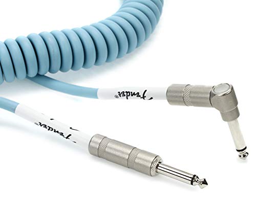 Fender(フェンダー) シールドケーブル Original Series Coil Cable, Straight-Angle, 30 , Daphne Blue