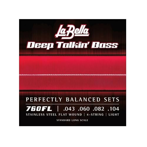La Bella 760FL/Deep Talkin Bass/Light/043-104/Stainless Flat Wound