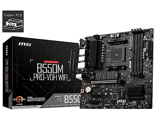 MSI}U[{[h B550M PRO-VDH WIFI Ryzen 5000V[Y (AM4)Ή M.2q[gVN Wi-Fi@\ MicroATX AMD B550  MB5033