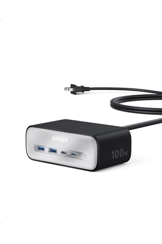 Anker Charging Station (7-in-1, 100W) (USB^bv d^bv AC 3 USB-C 2|[g USB-A 2|[g R[h 1.5m)ubN