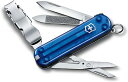 VICTORINOX(ビクトリノックス) ネイルクリップ 580 トランスルーセントブルー 爪切り つめきり つめそうじ付き つめやすり搭載 8機能 防災グッズ 救急 ステンレス鋼 さびにくい コンパクト 国内正規品 0.6463.T2