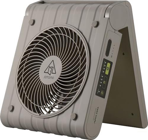 楽天kokolohasstyleソトモ（Sotomo） アウトドア 送風機 ソーラーパワーファン2 グレイッシュ（GY） APF570