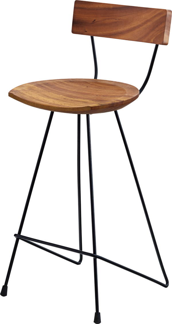 ジェラルド ウッドカウンターチェア ブラウン 完成品 JW-109 東谷 AZUMAYA 木製 バーチェア ハイチェア ウッドチェア 天然木 スチール脚 ジェラルド JW-109