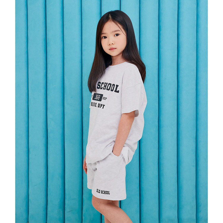 ロゴ入り 上下セット キッズ 半袖Tシャツ 半ズボン ショートパンツ セットアップ 1...