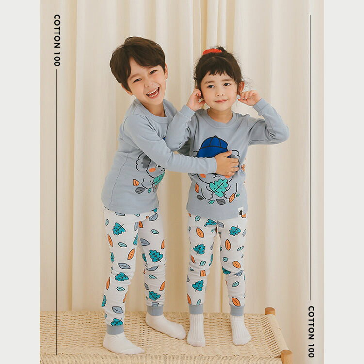 【残り1点 130cm】パジャマ キッズ 綿100% 長袖 コアラ友達 上下セット ルームウェア男の子 女の子 かわいい おしゃれ スウェット 長ズボン 90cm 100cm 110cm 120cm 130cm 140cm コットン 寝巻き 下着 子供用 韓国 子供服 (2) - 3