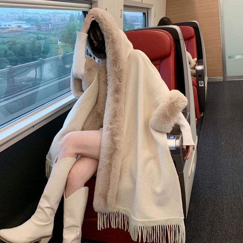 コート ファー コート ロングコート アウター 上着 ポンチョ レディース 50代 40代 30代 ミセス 秋 冬 大きいサイズ 上品 防寒 ケープ 暖かい マント 通勤 OL スーツ きれいめ 大人可愛い 体型カバー 服装 ギフト