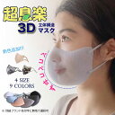 夏冬用 マスクUPF50+超息楽3Dマスク冷感接触マスク C
