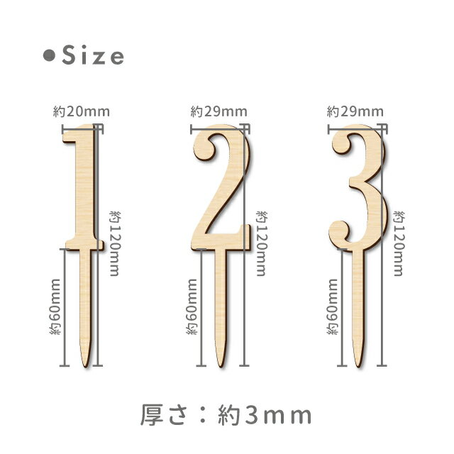 kokoni 【木製ケーキトッパー】数字 0 1 2 3 4 5 6 7 8 9 誕生日 ケーキトッパー HappyBirthday【バースデーケーキ 誕生日ケーキ デコレーション 飾り パーティーグッズ オーナメント cake インテリア 木 ウッド パーティ お祝い wood】