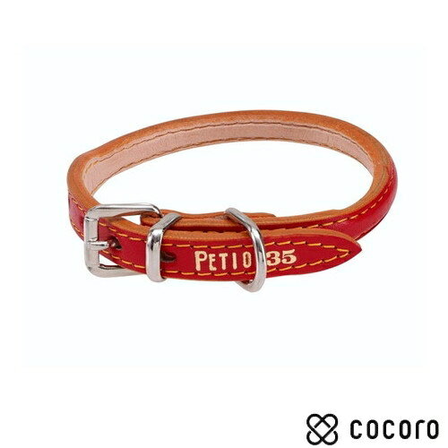 ペティオ ニュー丸首輪 45mm レッド(1コ入) 犬 中型犬 首輪 リード