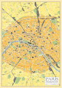 パリの地図柄のポスターです とってもおしゃれなパリの地図!! マップの中に有名な建物も配置されているのですごく綺麗なポスターです インテリアにも最適です また　こちらのポスターは、ラッピングやコラージュペーパーとしても使用できます 日本製 ※フレームに合わせる際は、ポスターを購入後、現物のサイズを測り合わせてください。 表記サイズと多少異なる場合がございますので、ご注意ください