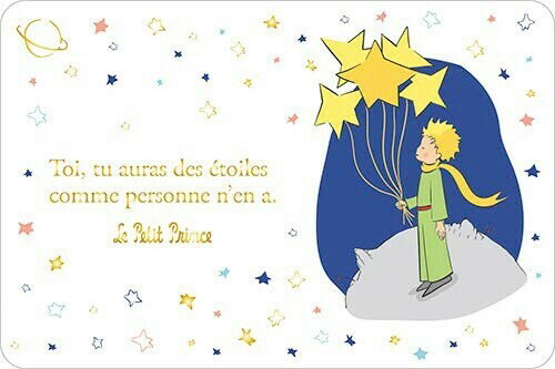 ポストカード星の王子さま　あなたは他の誰も持っていないような星を持つでしょう。