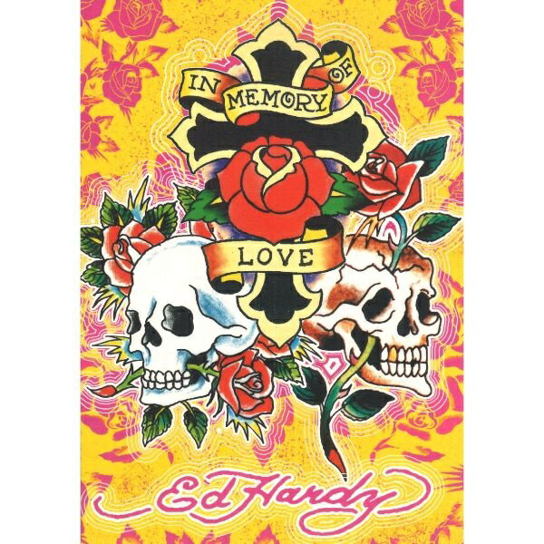 ポストカード Ed Hardy Black Rose