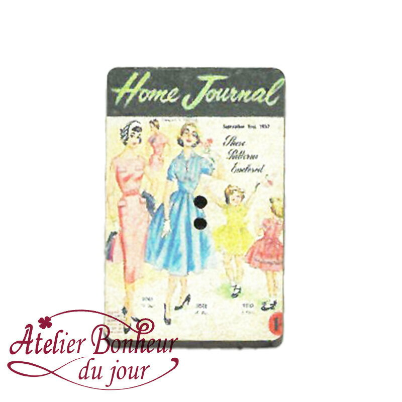 木製ボタン　雑誌ホームジャーナル4　2.6cm