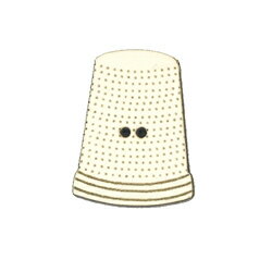 現品限り！　木製ボタン　指貫（アイボリー）