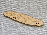 木製ボタン　フランスパン(バゲット)　5.0cm