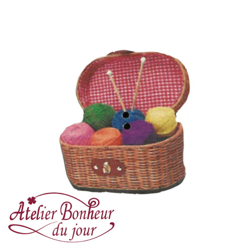 木製ボタン　ウールバスケット　2.5cm