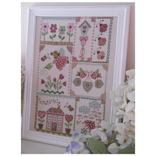 クロスステッチ図案 Spring in Quilt キルトの春