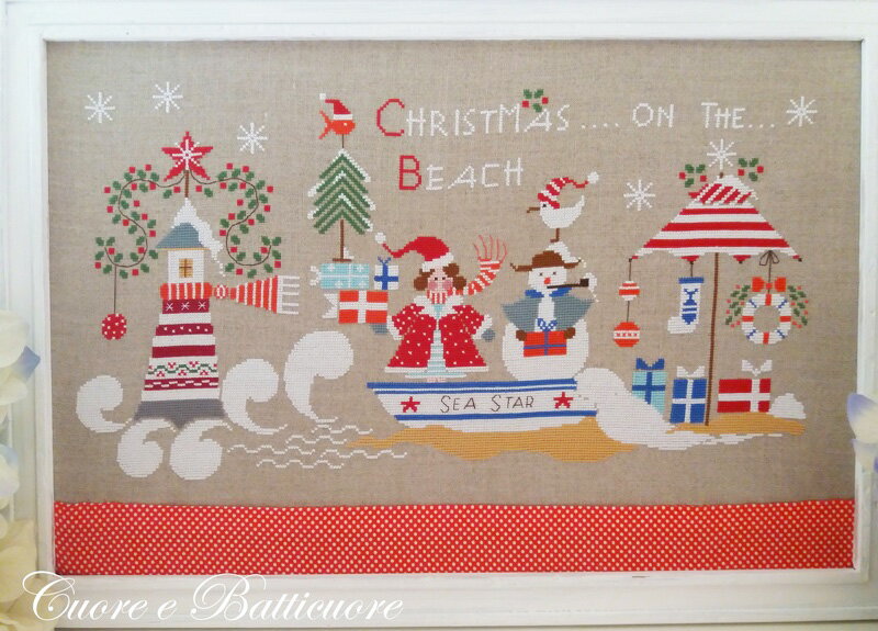 クロスステッチ図案 Christmas on the beach クリスマスオンザビーチCuore e Baticuore (クオーレエバッティクオーレ)