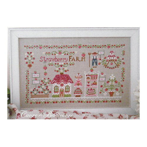 クロスステッチ図案 Strawberry Farm いちご畑