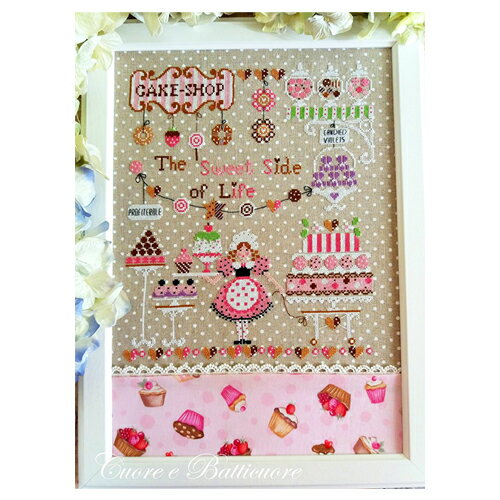 クロスステッチ図案 Il lato Dolce della Vita ケーキ屋さん