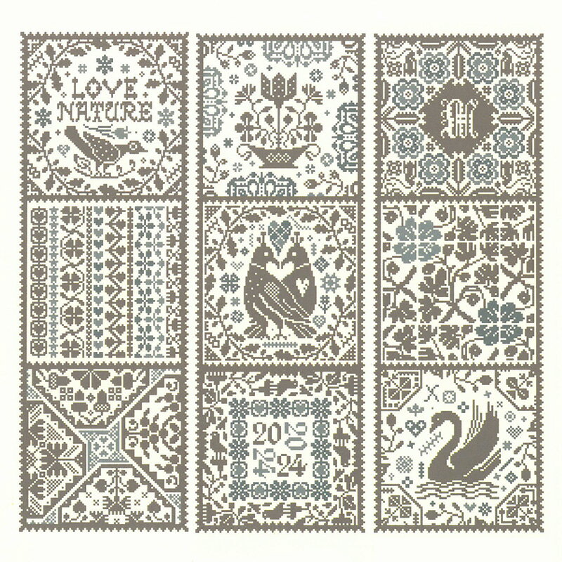 図案 "It's all about Folk & Nature Stitching"(民族と自然についてのステッチ)