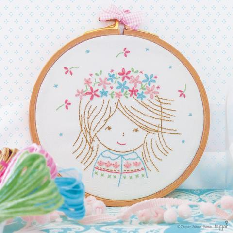 楽天ココロショップ【イスラエル製】Birthday Girl （バースデーガール）刺繍キットフリーステッチキット