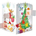 【ドイツ輸入】アドベントクリスマスカードツリーとトナカイ