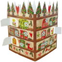 【ドイツ輸入】アドベントクリスマスカードツリー