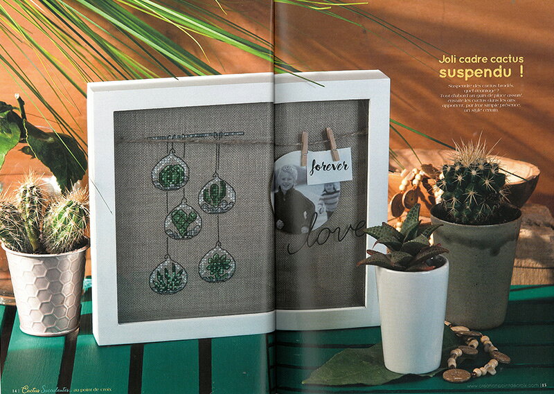 クロスステッチ専門誌CREATION POINT DE CROIXCactus & Succulentes(サボテンと多...