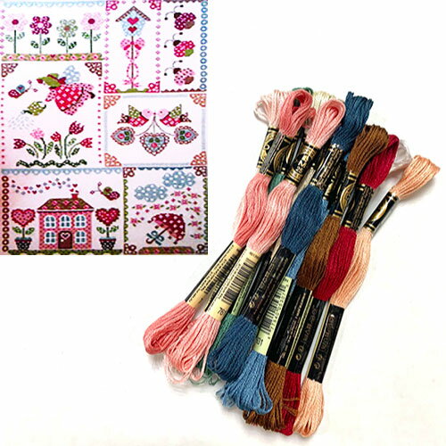 DMC刺繍糸のみ 15本入"Spring in Quilt"(キルトの春)