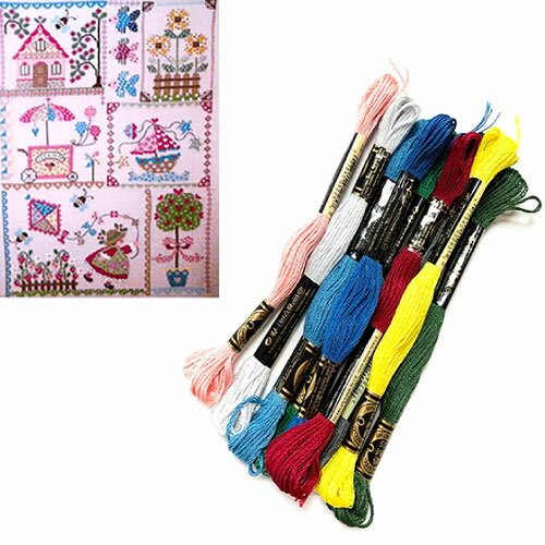 刺繍糸は、クロスステッチ図案 クオーレエバッティクオーレ用の刺繍糸セットとなります セット価格は本数分のお値段です。(税抜価格×本数＋消費税) この図案は、 こちらよりお買い求めいただけます。