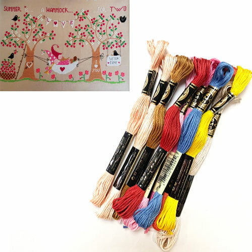 DMC刺繍糸のみ 14本入"Un Amaca in Due"(二人のハンモック)