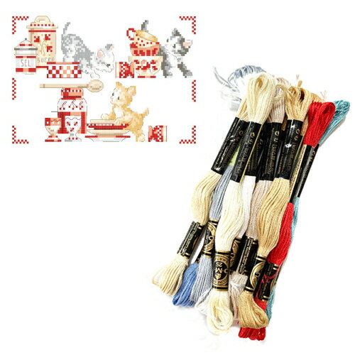 DMC刺繍糸のみ 13本入 "Petits matous"(小さな猫たち)