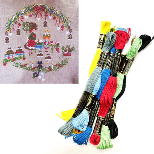 DMC刺繍糸のみ 13本入 "Jour de noel"(クリスマス当日)