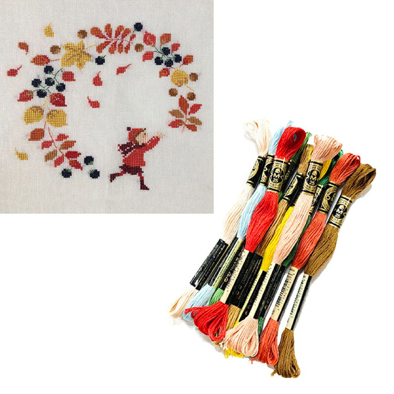 愛らしいタッチで世界中にファンがいる人気のデザイナー ペレット・サモイロフさんのクロスステッチ用刺繍糸のみ 刺繍糸は、画像のクロスステッチ図案用の刺繍糸セットとなります。 セット価格は本数分のお値段です。(税抜価格×本数＋消費税)図案は、 こちらよりお買い求めいただけます。
