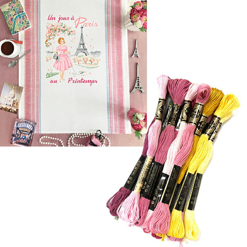 DMC刺繍糸のみ 21本入"Un jour a Paris au Printemps" (春のパリの一日)