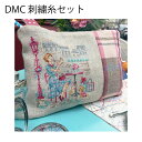 DMC刺繍糸のみ 23本入 クロスステッチキットポーチParis Tartan(パリスタータン)
