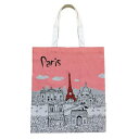 【enesco】トートバッグ　PARIS pink 38 x 44 cm