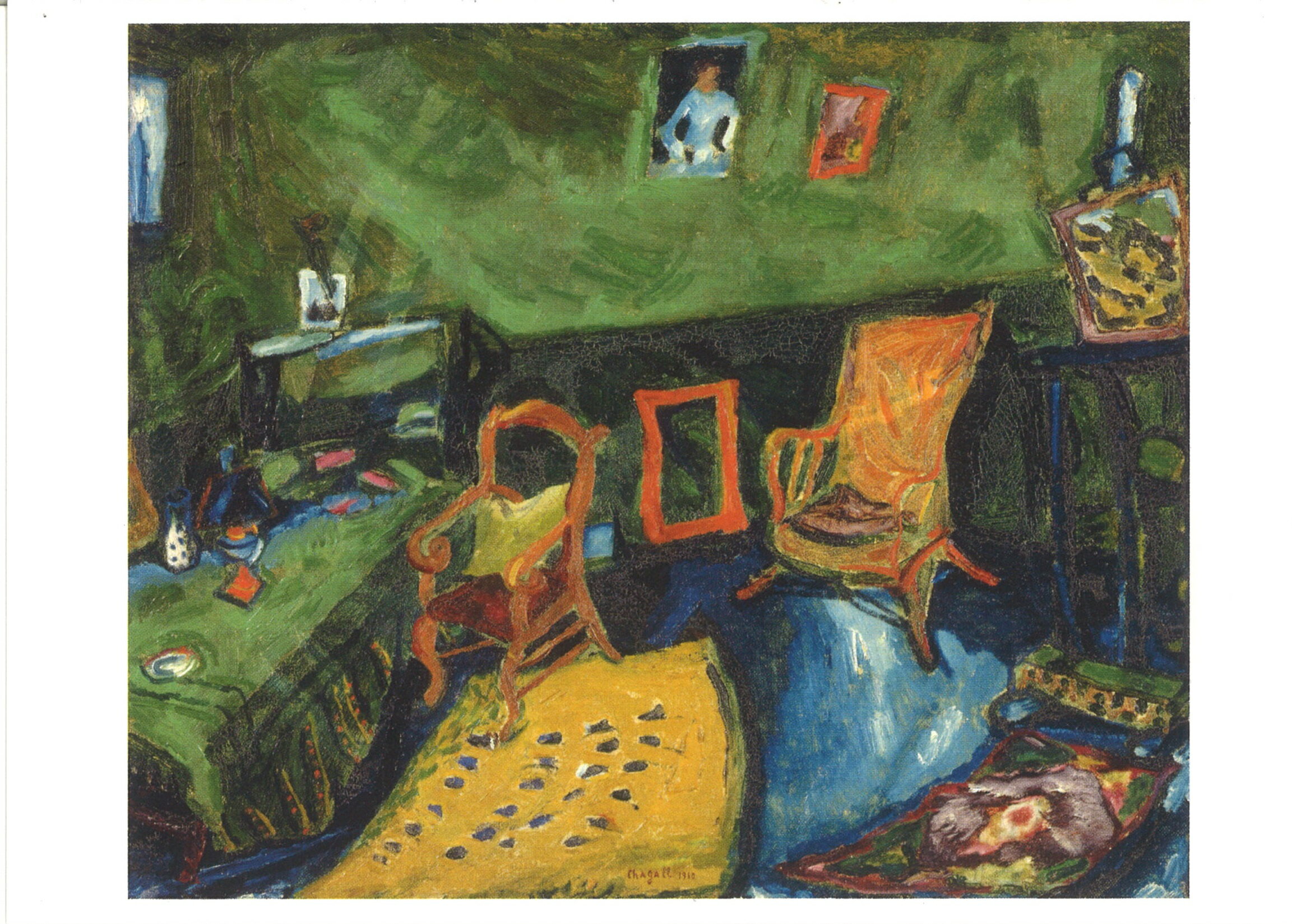 【輸入ポストカード】マルク シャガールMarc Chagall『アトリエ』
