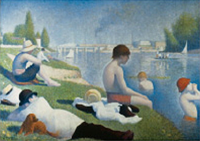 【フランス輸入ポストカード】ジョルジュ・スーラGeorges Seurat1884年『アニエールの水浴』