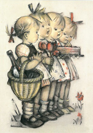 M.J.Hummmel ポストカードThe Birthday Gifts