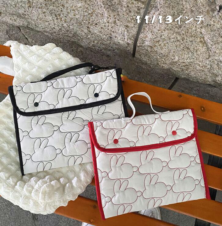 パソコンケース 韓国 かわいい PCケース ウサギ柄ノートパソコン インナー バッグ 保護ケース おしゃれ 11/13インチ バッグ ブリーフケース パソコンケ...