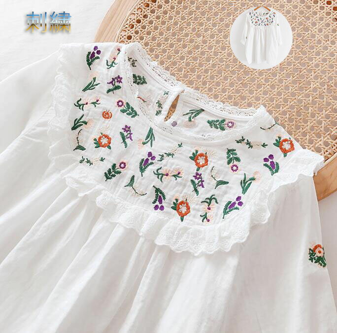 リネンシャツ ブラウス シャツ レディースチュニックトップスカットソー 綿五分袖刺繍 麻ゆったり 無地 カジュアル シンプル 大人 きれいめ ベーシック 30代 40代 50代ホワイト 海外通販
