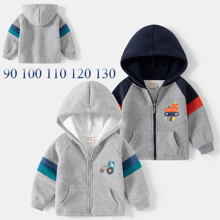 Rakuten - キッズ 男の子 パーカー 子どもアウター 長袖 ジャケット 秋冬 厚手 コート ベビー服 子ども 裏起毛 コート 子供服 パーカー 90cm 100cm 110cm 120cm 130cm 超可愛い柄 幼稚園 通園 コート 普段使い お出かけ 幼児 プレゼント用海外通販