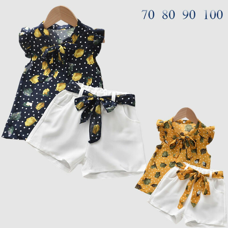 ベビー服 女の子 2点セット ベビー 夏服 シャツ/パンツ キッズ 可愛い 保育園 幼稚園 夏 普段着 通園 夏 薄手 キッズ トップス ショットパンツ キッズ カジュアル 幼児 短パン ハーフパンツ 幼児 65cm 70cm 80cm 90cm 100cm