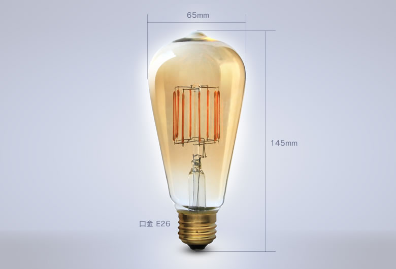 Only One LED電球 フィラメント「Siphon」サイフォン エジソン球 LDF30A 口金 E26 調光可能 調光器対応 ソケット インテリア おしゃれ 照明 テイスト 男前 カフェやレストランの建築 内装 コントラクト用 おすすめ 真鍮製 ソケット ガラスグローブ タングステン電球を再現