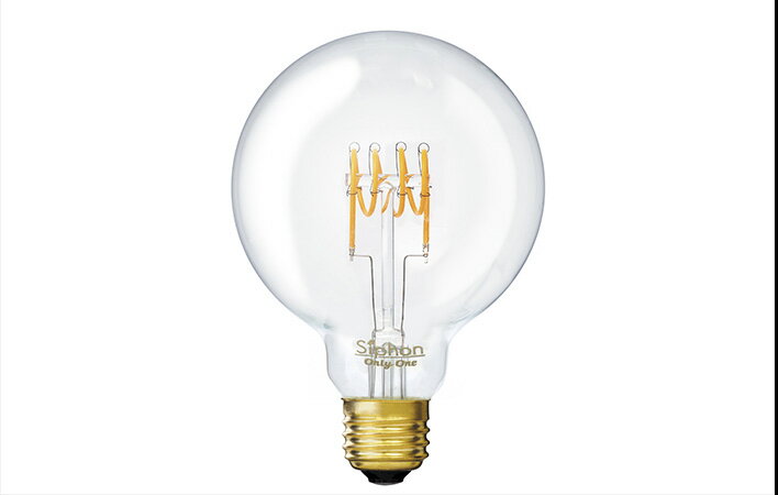 小型燈泡 - デザインLED電球 「Siphon」サイフォン ボール95 クリア　LDF102D 　口金E26 色温度 暖系電球色2200K