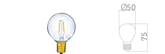デザインLED電球 「Siphon」サイフォン ボール50 ホワイトガラス　LDF83D 口金E17 ...